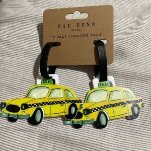Rae Dunn Travel 2 Pack of Luggage Tags 2.5 x 4.5 Inch Long Brand New NYC Taxi